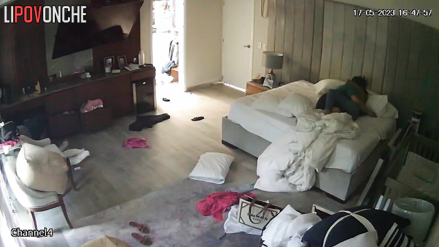 Her body had been waiting for this all day, spy cam
