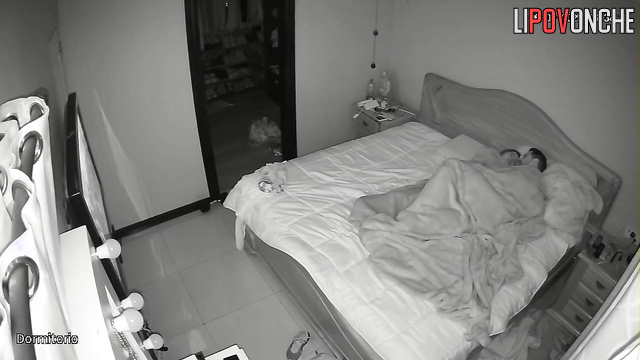 Husband pleased her tenderly and then began to watch the movie