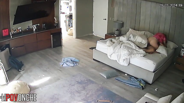 She climbed onto his penis and started kissing him