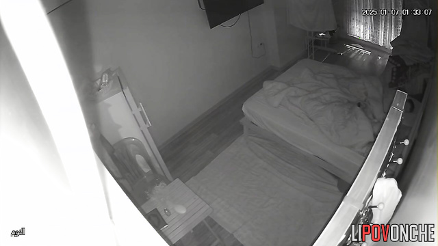 The girl secretly touches herself under the covers while everyone else is asleep