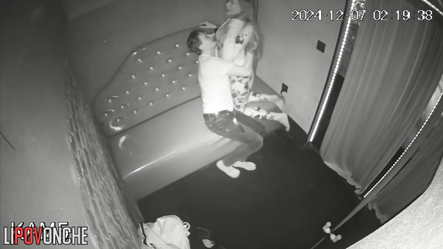 The client can't keep his hands to himself and strokes the tattooed stripper