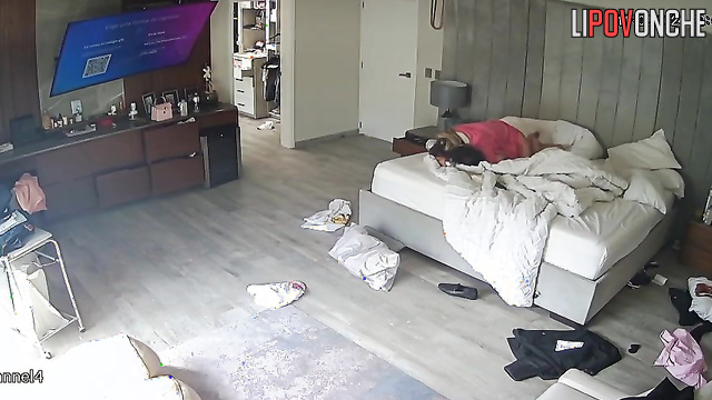Unknown people are watching all their actions with a hidden cam
