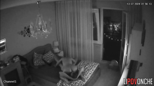 Passionate night 69 sex between ex-lovers / spy cam