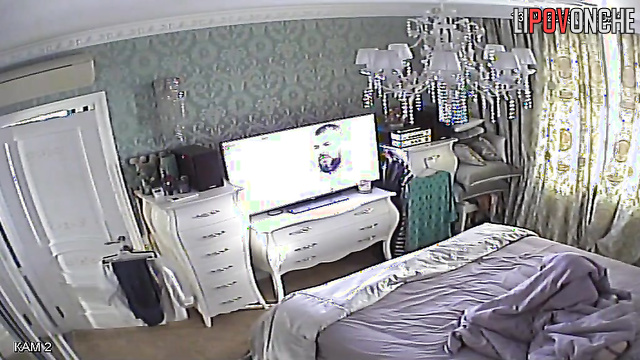 Lonely lady masturbating in nightgown (immediately after waking up)