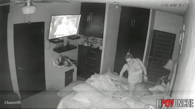 Her big boobs jumped out of her nightgown during sex