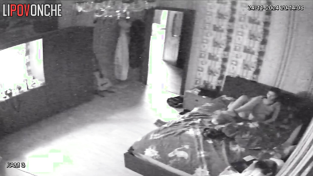 She closed the door so that relatives would't come to room while she masturbates