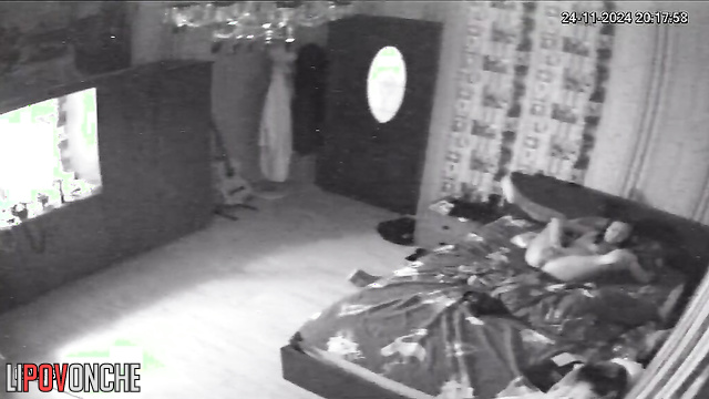 She closed the door so that relatives would't come to room while she masturbates