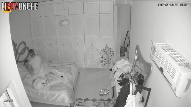 Woman with big ass does massage of the whole body for tired husband