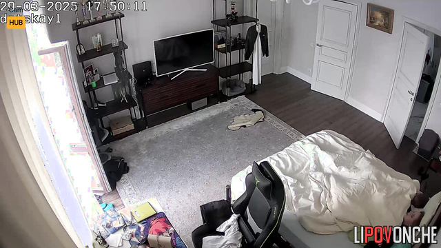 Young Russian girl loves to make out with her boyfriend before going to bed