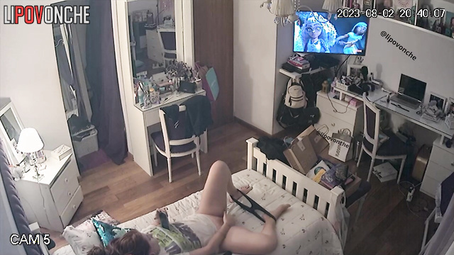 Watching porn alone and fap - favorite thing to do of this girl