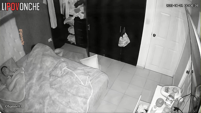 While her husband sleeps she texts her sex desires to lover