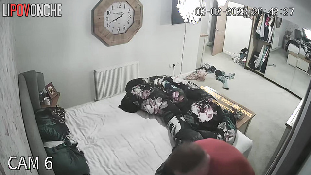 Wife caresses her husband's nipples with her tongue, playing with his cock