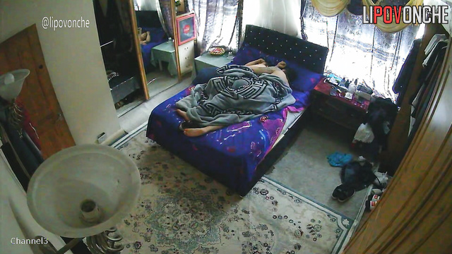 The bearded man wakes up and actively fucks his sleepy wife in her thick ass