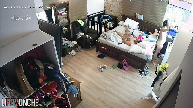 Horny parents enjoying hot time in bed together, look
