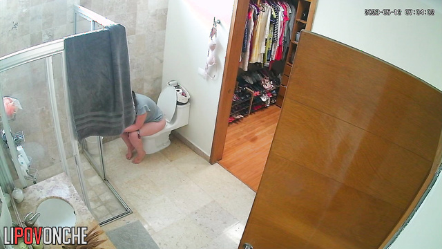 Morning routine, she does it every day and she doesn't suspect anything