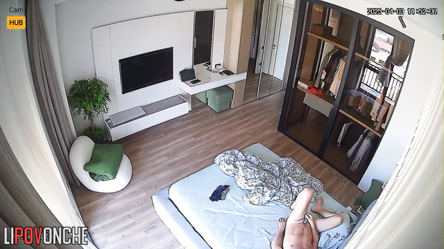 He's undressed and ready to enjoy a blowjob, watch