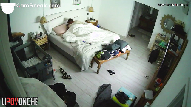 The aroused wife didn't have time to cum, but her husband helped her out