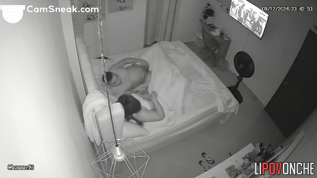 A chubby married couple had a sex marathon while watching a movie
