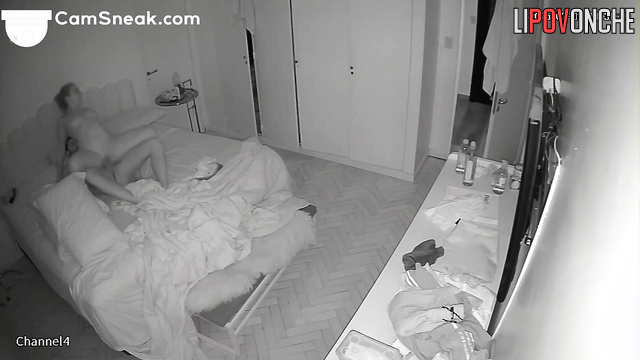 A cunning mistress keeps a bearded man awake with caresses and sex