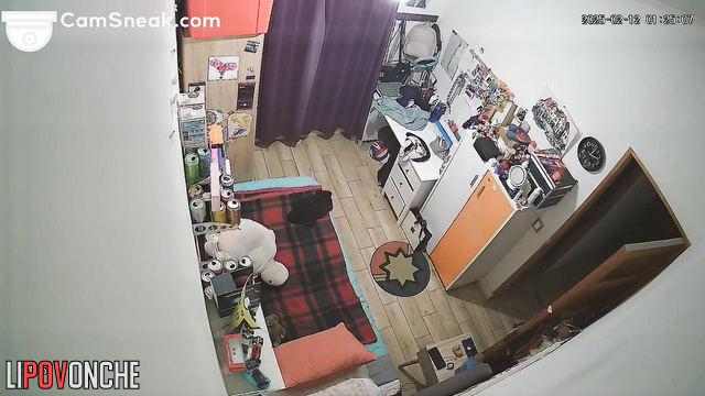 Young woman doesn't know that they are spying on her