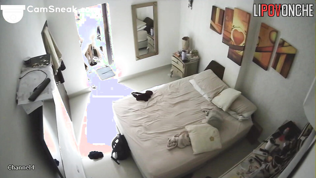 Couple hugging after sex in the heat (hidden camera)