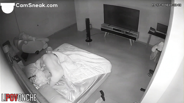 They only have sex naked - bedroom hidden camera, look