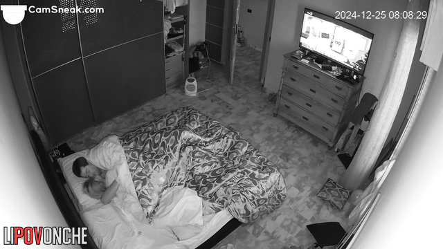 They continued watching TV after sex, hot night video