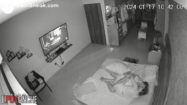 Married couple teasing each other in bed right now