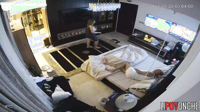 Couple teasing each other in bed (old fat and milf)
