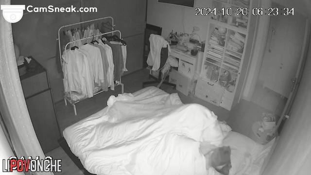 A powerful load of husband's semen on the seductive ass of a sleepy wife