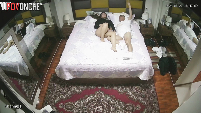 You've gained access to the sexual amusement of a horny couple in a mirrored room