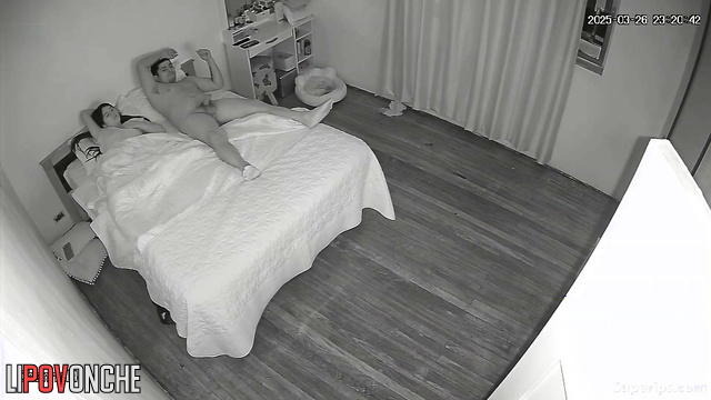 Horny parents fucking in the 69 position (bedroom video)