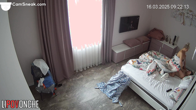 Excited Ukrainian blonde pushes her husband with a proposal to fuck