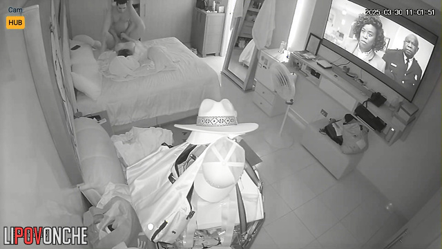 An aroused husband pulled his wife away from the phone and sweetly fucked her