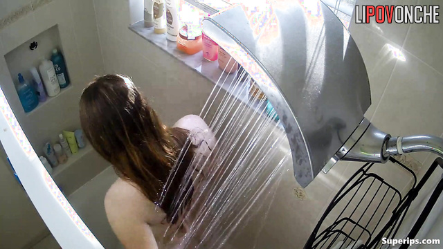 Pretty modest teen girl taking shower hot, hidden tapes