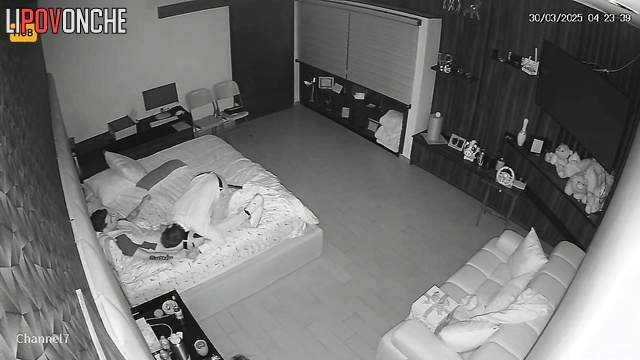 Gay couple were finally left alone - bedroom hidden cam