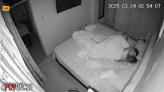 Horny people relaxing in bed and enjoying 69 sex, look