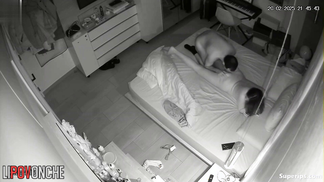Husband fucked her wife in dirty black socks that night