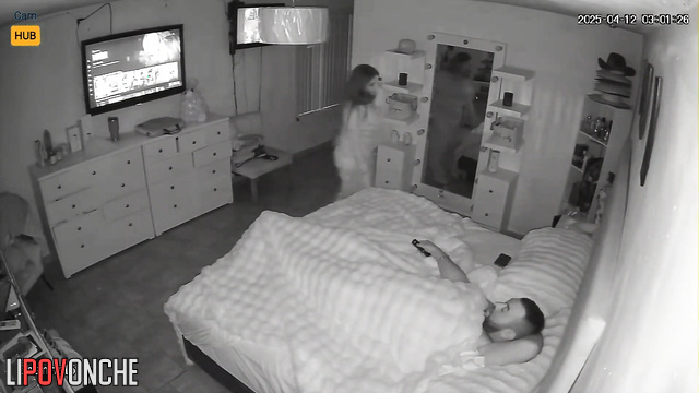 Big-breasted Mexican beauty did not let her husband finish the movie and seduced him