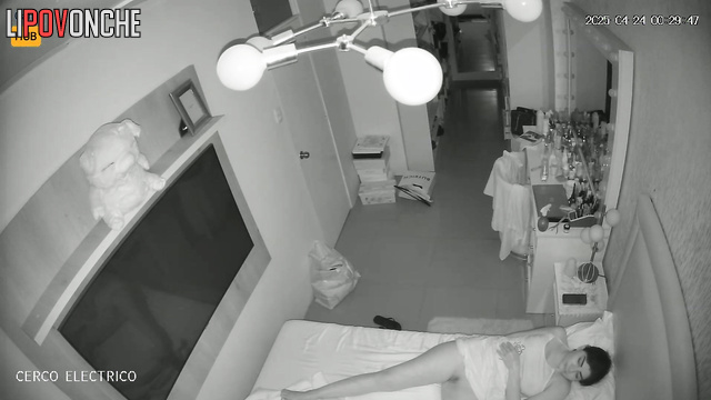 Lonely woman sleeping without panties, solo bedrom video