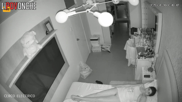 Lonely woman sleeping without panties, solo bedrom video