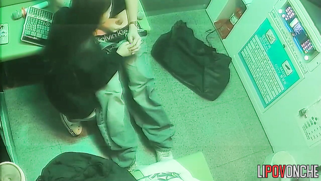 Asian teens made dirty things in a public place (it all ended with cum)