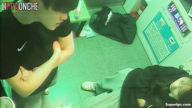 Asian teens made dirty things in a public place (it all ended with cum)