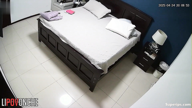 Couple kissing tenderly after cunnilingus, home video