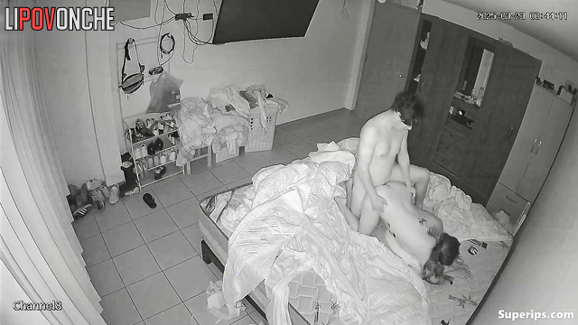 Naked young couple spent this night so hot and passionate
