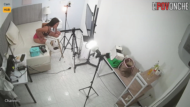 Webcam girl sucking sex doll's cock live, subscribers are happy about this
