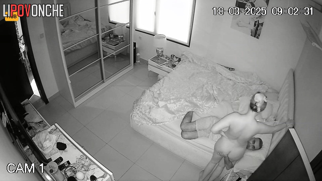 Naked wife wakes up her husband: Honey, it's time to fuck