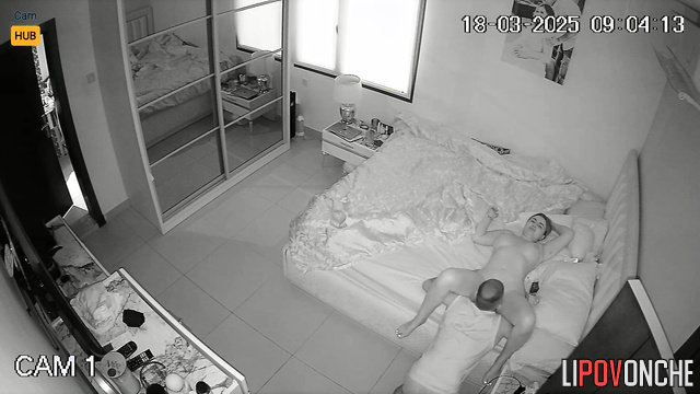 Naked wife wakes up her husband: Honey, it's time to fuck