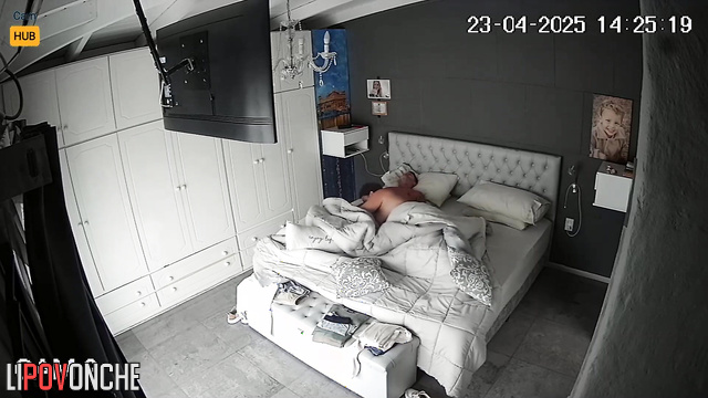 The husband suddenly woke up to his Argentine wife licking his erect cock