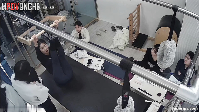 Beautiful Korean women seductively undress and tranize in a doctor's office
